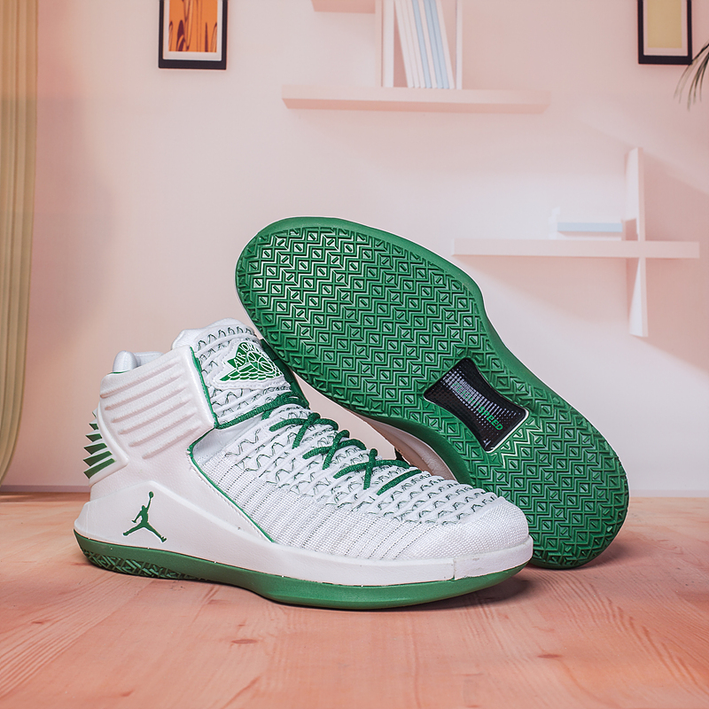 New Air Jordan 32 White Green Shoes